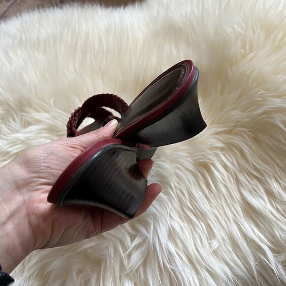 Ladies Naturalizer Dumas Red Leather Sandals Shoes Size 7.5M New Womens Heels - Picture 8 of 9
